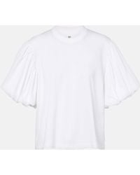 Noir Kei Ninomiya - Puff-Sleeve Cotton Jersey T-Shirt - Lyst