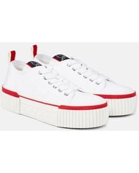 Christian Louboutin - Super Pedro Brand-Embellished Woven Low-Top Trainers - Lyst