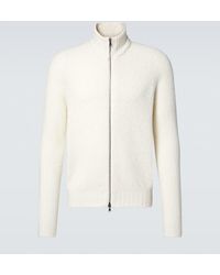Thom Sweeney - Wool And Cashmere-Blend Zip-Up Sweater - Lyst