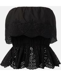 Posse - Beryl Peplum Cotton Top - Lyst