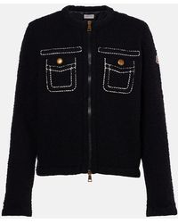 Moncler - Wool-Blend Boucle Down Jacket - Lyst