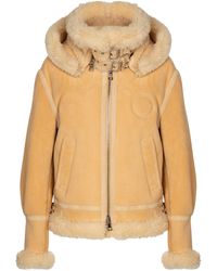 Chloé Shearling-trimmed Leather Jacket - Multicolour