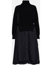 Sacai - Turtleneck Midi Dress - Lyst