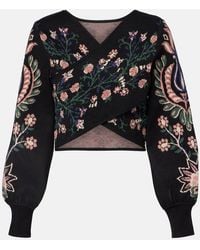 FARM Rio - Top Envolvente Marvelous Garden De Punto - Lyst