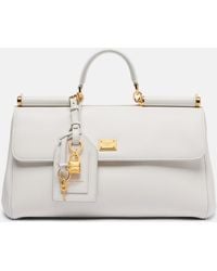 Dolce & Gabbana - Sicily Medium Leather Top-Handle Bag - Lyst