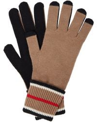 Burberry Cashmere And Cotton Gloves - Multicolour