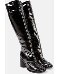 Maison Margiela - Tabi Patent Leather Knee-High Boots - Lyst