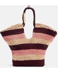 Zimmermann - Goldentime Small Raffia Top-Handle Bag - Lyst