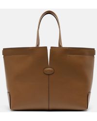 Tod's - Di Bag Folio Medium Leather Tote Bag - Lyst
