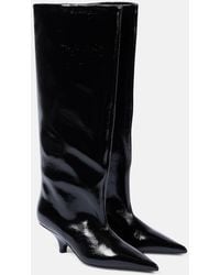 TOTEME - Leather Pointed-Toe Knee-High Boots - Lyst