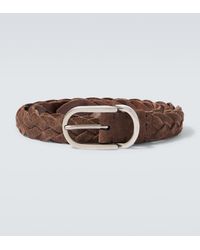 Brunello Cucinelli - Braided Suede Belt - Lyst