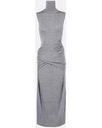 TOTEME - Midikleid Aus Wolle Und Seide - Lyst