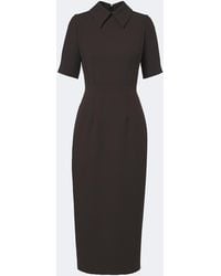 Emilia Wickstead - Valletta Wool Midi Dress - Lyst