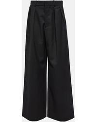 Wardrobe NYC - Pleated Low-Rise Wide-Leg Wool Pants - Lyst