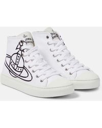 Vivienne Westwood - Orb Cotton Canvas High-top Sneakers - Lyst