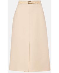 Valentino - Crepe Couture Midi Skirt - Lyst