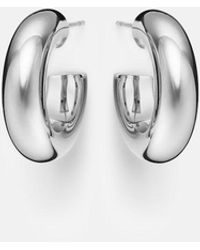 Jennifer Fisher - Samira Micro Rhodium-Plated Hoop Earrings - Lyst
