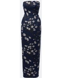 Emilia Wickstead - Laelia Floral Bustier Gown - Lyst
