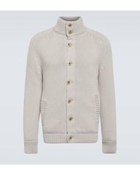 Herno - Ribbed-knit Wool Cardigan - Lyst