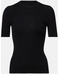 KHAITE - Celina Ribbed-Knit Wool-Blend Top - Lyst