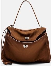 Balenciaga - Rodeo Medium Suede Shoulder Bag - Lyst