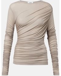 Agolde - Top Tania Twist Con Ruches - Lyst