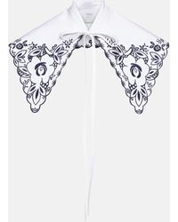Patou - Embroidered Cotton Poplin Collar - Lyst
