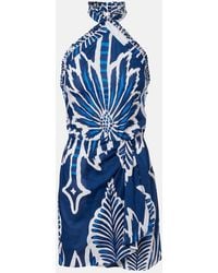 Poupette - Manon Floral Halterneck Cotton Minidress - Lyst