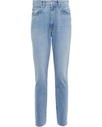 SLVRLAKE Denim High-Rise Slim Cropped Jeans Beatnik - Blau