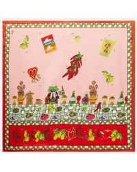 ALÉMAIS - X Greg Sindel Contessa Printed Silk Scarf - Lyst
