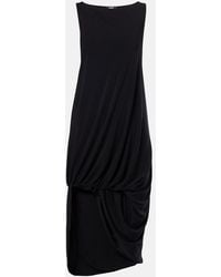 Jacquemus - Peplo Draped Jersey Midi Dress - Lyst