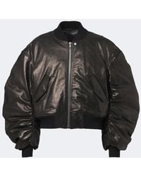 Rick Owens - Secchia Flight Leather Down Jacket - Lyst