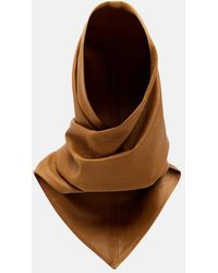Nour Hammour - Draped Leather Hood - Lyst