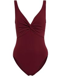 Karla Colletto Basics V-neck Swimsuit - Red
