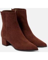 Gianvito Rossi - Lyell 45 Suede Ankle Boots - Lyst