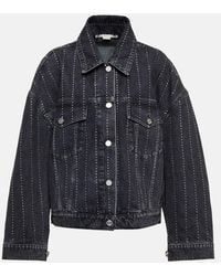 Stella McCartney - Giacca Di Jeans Con Cristalli - Lyst