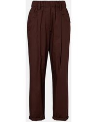 Brunello Cucinelli - Monili Cotton Straight Pants - Lyst