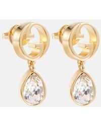 Gucci - Orecchini Blondie con cristalli e perle bijoux - Lyst