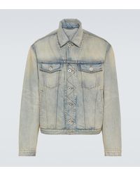 KENZO - Drawn Varsity Embroidered Denim Jacket - Lyst