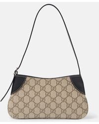 Gucci - Schultertasche Gg Emblem Small Aus Canvas - Lyst