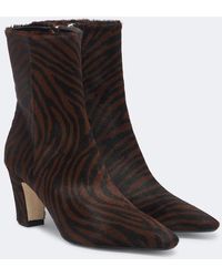 Aeyde - Maris Printed Calf Hair Ankle Boots - Lyst
