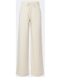 Moncler - Wool, Cotton, And Cashmere-Blend Wide-Leg Pants - Lyst