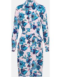 Diane von Furstenberg - Prita Floral-print Shirt Minidress - Lyst