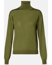 Saint Laurent - Pull A Col Roule En Laine, Cachemire Et Soie - Lyst