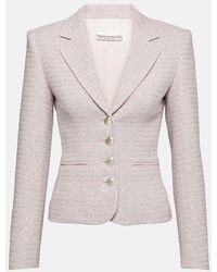 Alessandra Rich - Sequined Single-Breasted Tweed Blazer - Lyst