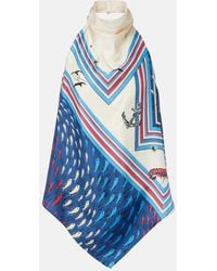ALÉMAIS - Apollo Printed Silk Satin Top - Lyst