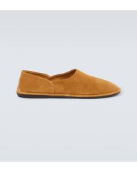 The Row - Canal Suede Slip-On Shoes - Lyst