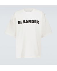 Jil Sander - T-shirt in cotone con logo - Lyst