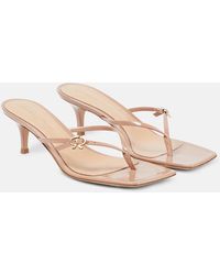 Gianvito Rossi - Patent Leather Thong Sandals - Lyst