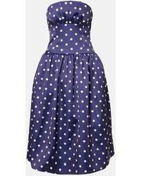 Self-Portrait - Polka-Dot Strapless Cocktail Dress - Lyst